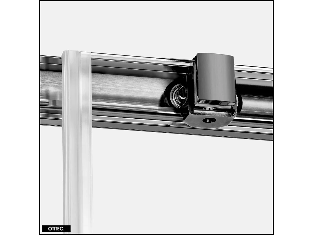 Porte de Douche avec Paroi Latérale - 100 x 200 - GRIS - PRIME - GAUCHE