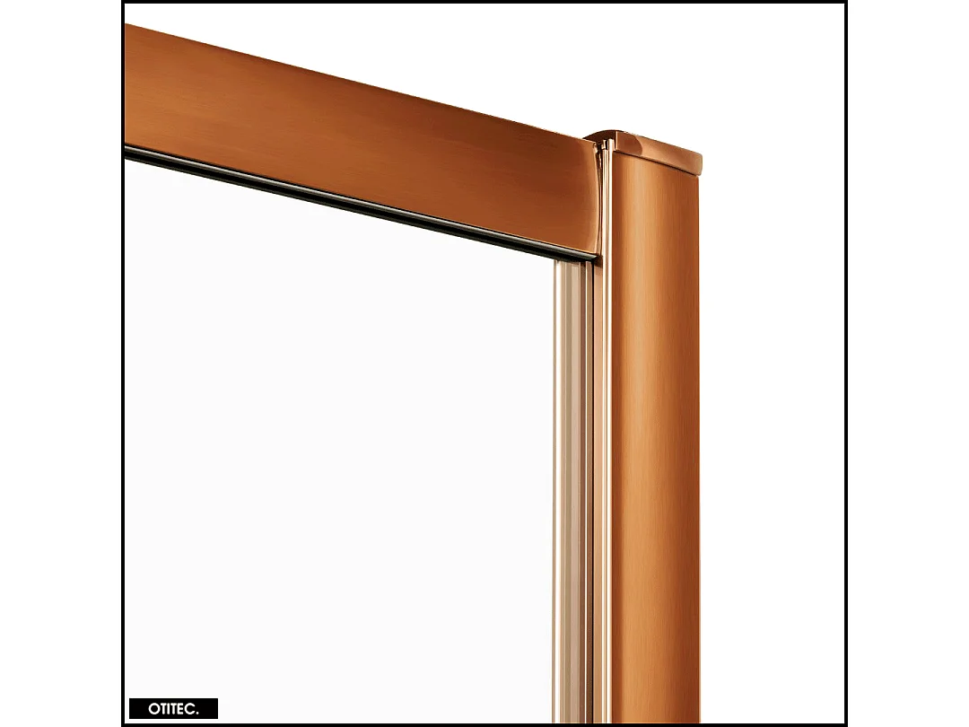 Porte de Douche avec Paroi Latérale - 100 x 200 - CUIVRE - PRIME - GAUCHE