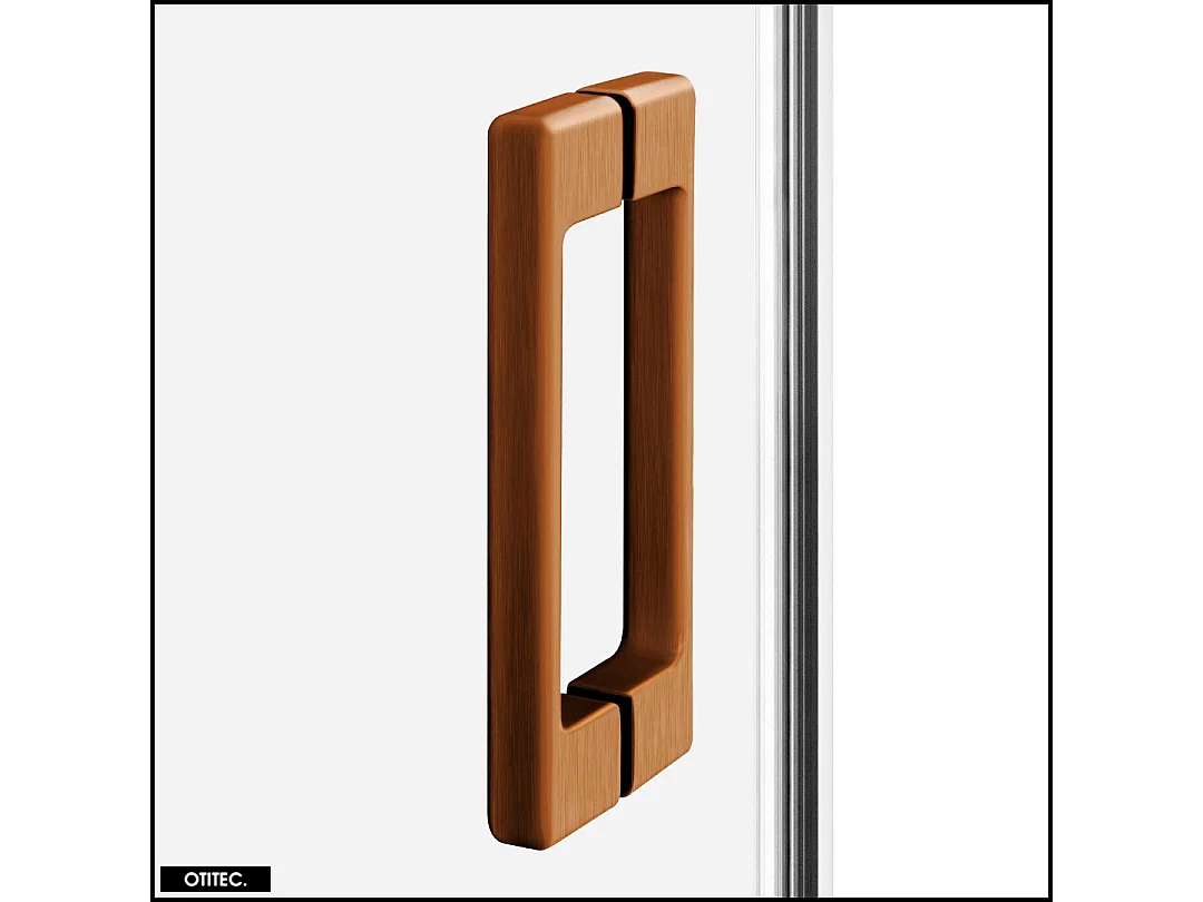 Porte de Douche avec Paroi Latérale - 100 x 200 - CUIVRE - PRIME - GAUCHE