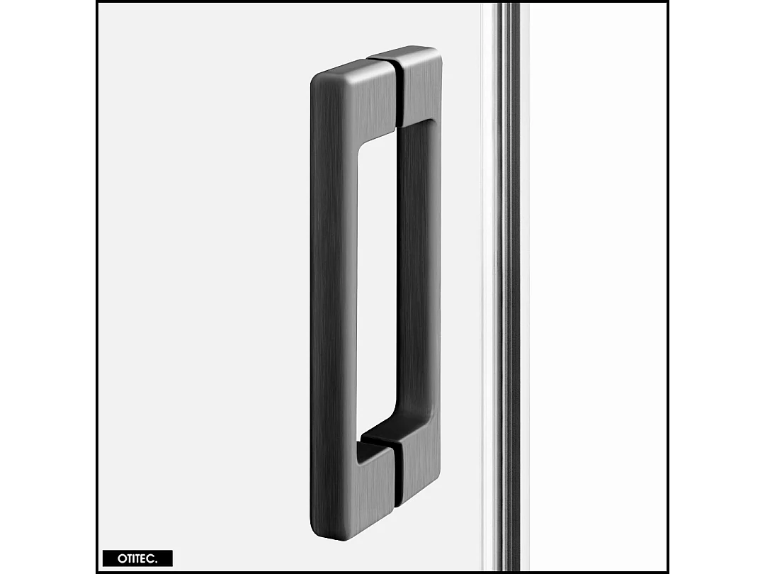 Porte de Douche avec Paroi Latérale - 110 x 200 - GRIS - PRIME - DROITE