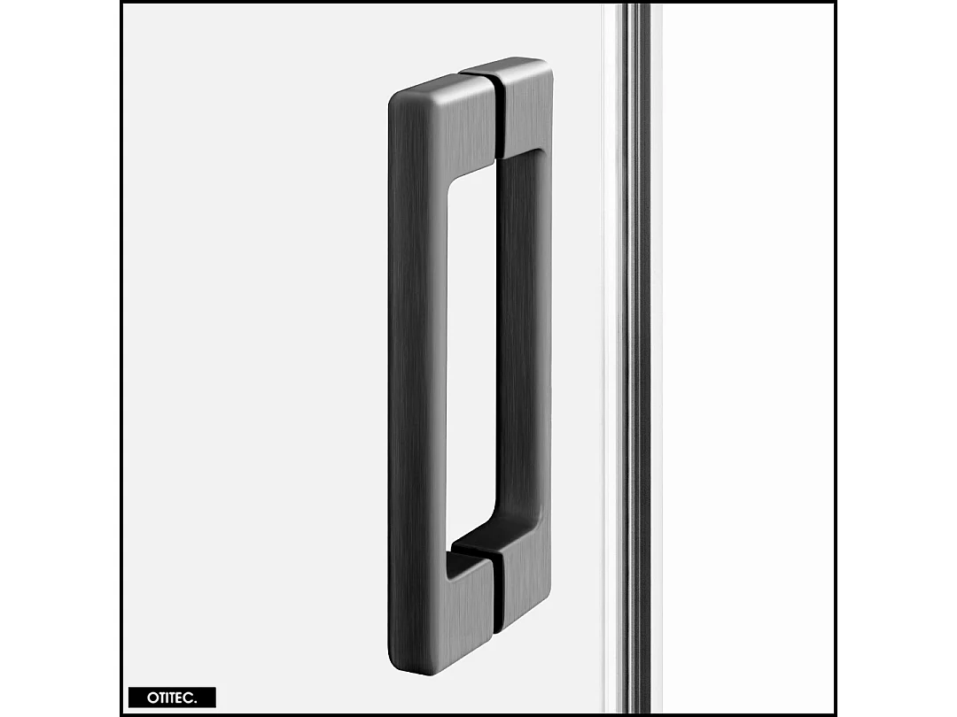 Porte de Douche avec Paroi Latérale - 140 x 200 - GRIS - PRIME - DROITE