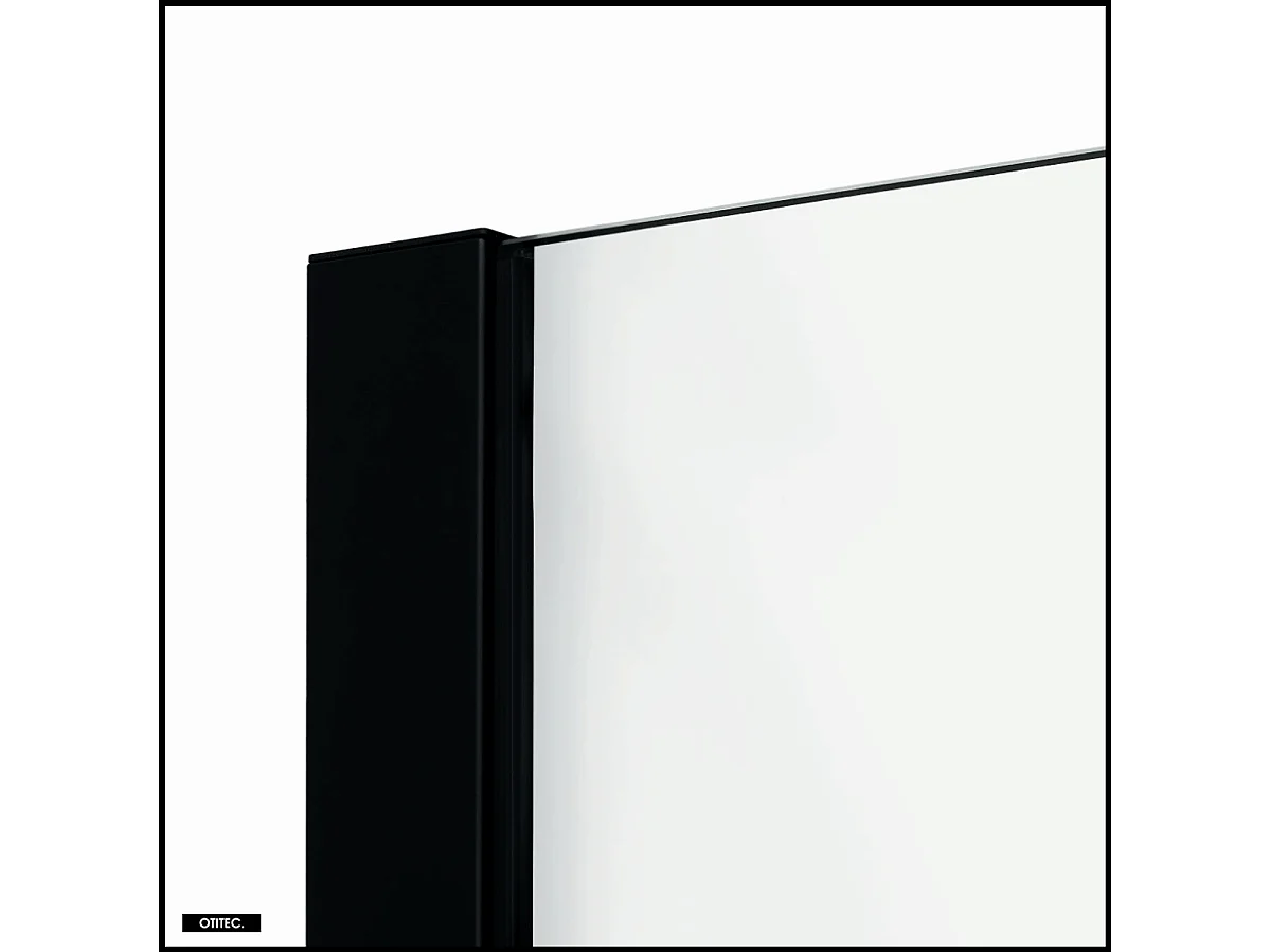 Paroi de Douche Italienne - 110 x 200 - NOIR MAT- NESTA