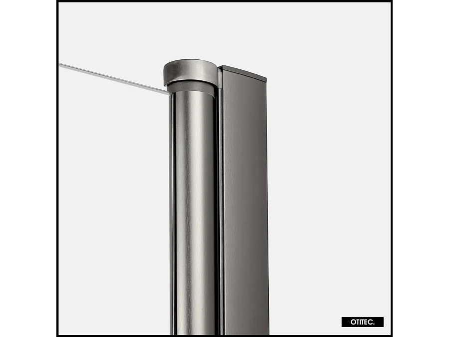 Paroi de Douche Italienne - 120 x 195 - SEPTIA GRIS - Retour Pivotant 34 cm - Gris