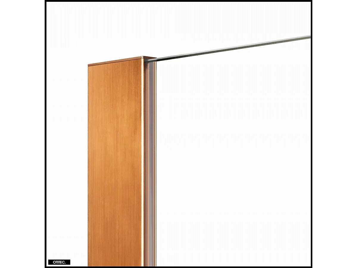 Paroi de Douche Italienne - 100 x 200 - CUIVRE BROSSÉ - NESTA