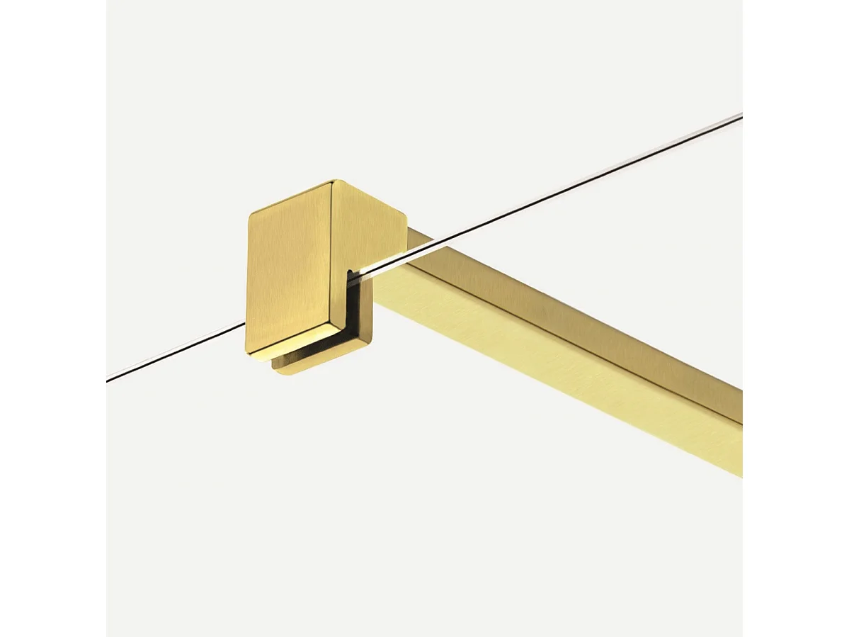 Paroi de Douche Italienne - 90 x 200 - OR BROSSÉ - NESTA