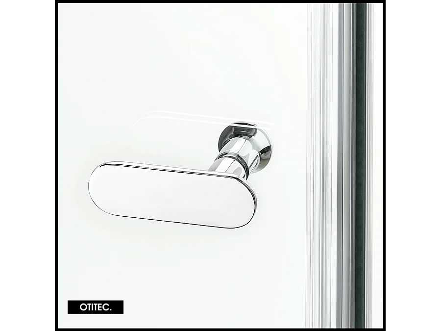 Paroi de Douche Italienne - 70 x 195 - SEPTIA CHROME - Retour Pivotant 34 cm - Chrome