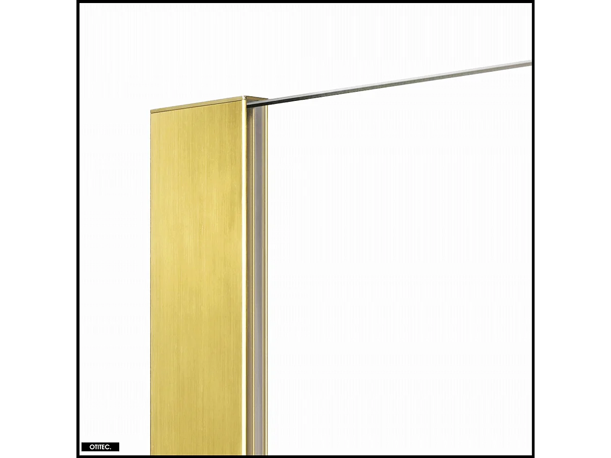 Paroi de Douche Italienne - 100 x 200 - OR BROSSÉ - NESTA