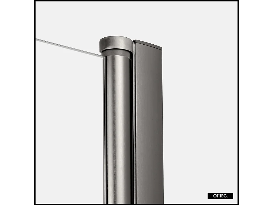 Paroi de Douche Italienne - 70 x 195 - SEPTIA GRIS - Retour Pivotant 34 cm - Gris