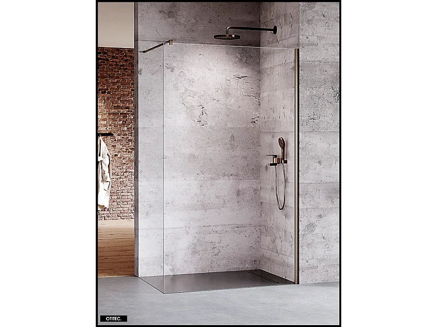 Paroi de Douche Italienne - 70 x 200 - GRIS - NESTA