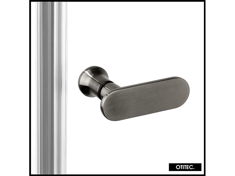 Paroi de Douche Italienne - 100 x 195 - SEPTIA GRIS - Retour Pivotant 54 cm - Gris