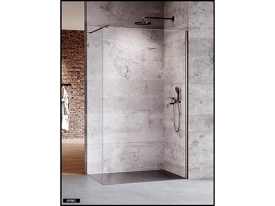 Paroi de Douche Italienne - 90 x 200 - GRIS - NESTA