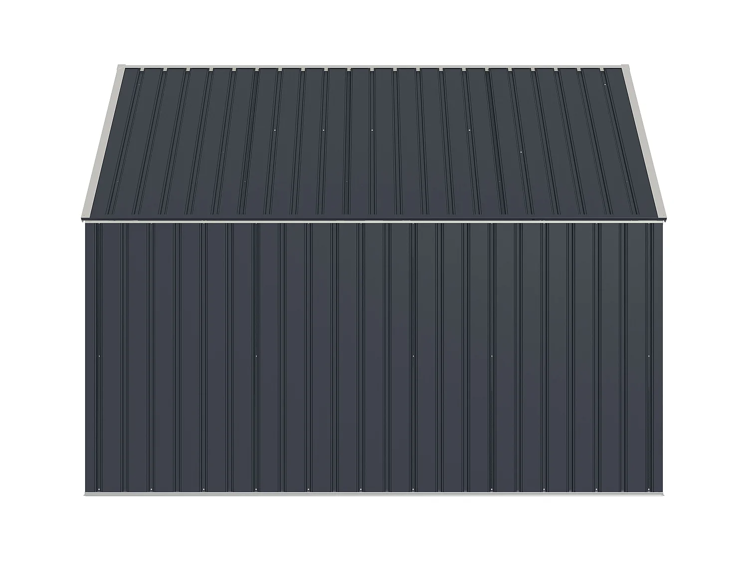 3er Mülltonnenbox aus verzinktem Stahl - Anthrazitgrau - 237 x 101 x 131 cm - ILARIO