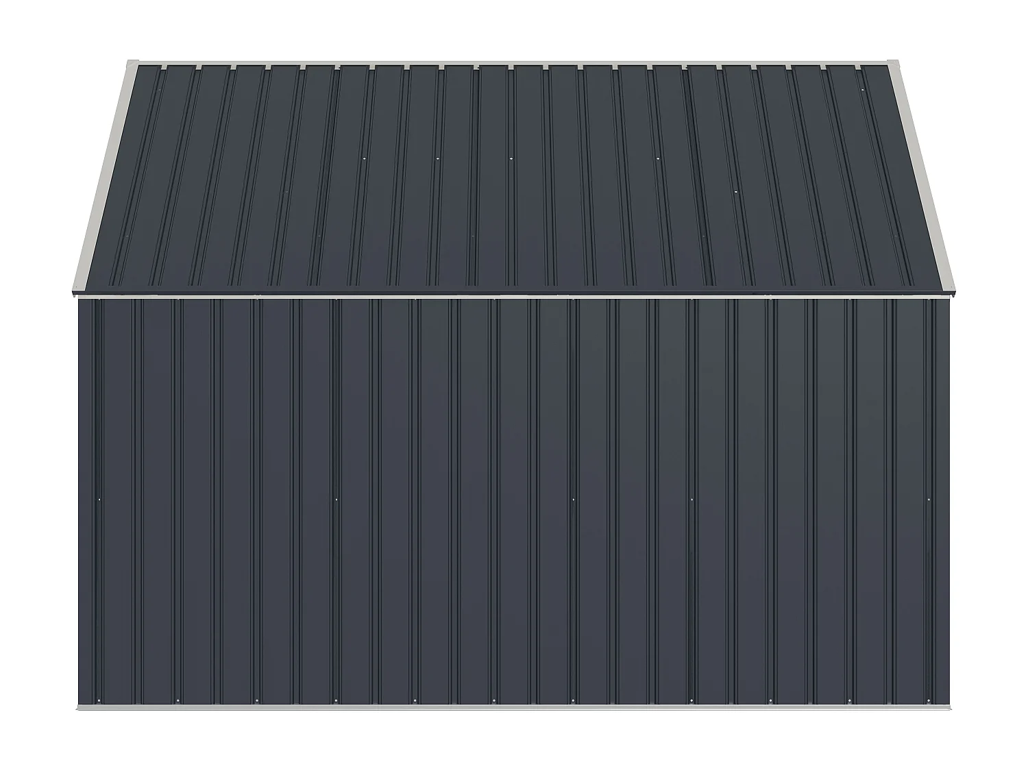 Abri pour poubelle triple en acier galvanisé gris anthracite - L237 x P101 x H131 cm - ILARIO