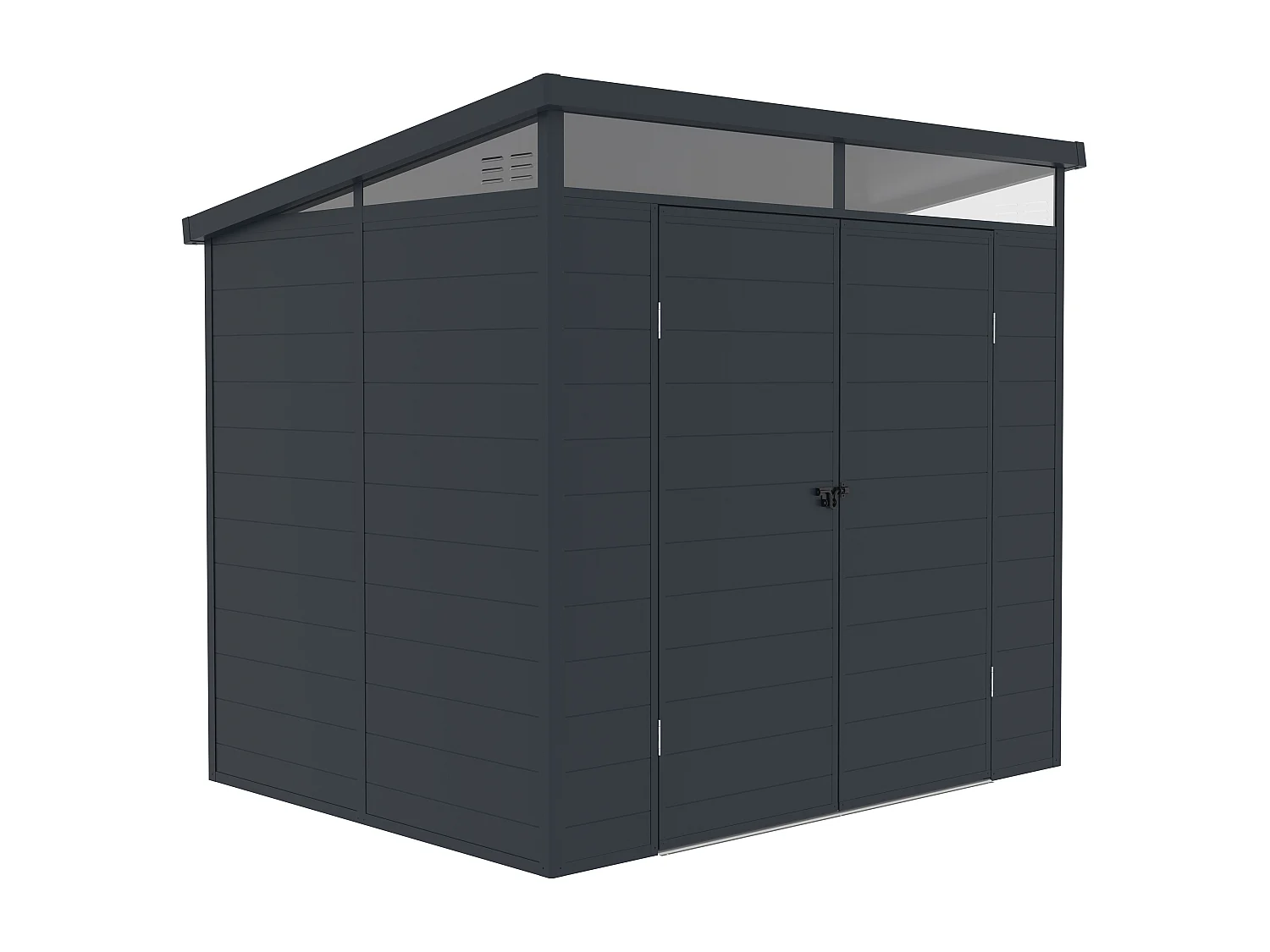 Abri de jardin en résine gris anthracite 4,57 m² avec plancher - MINARO