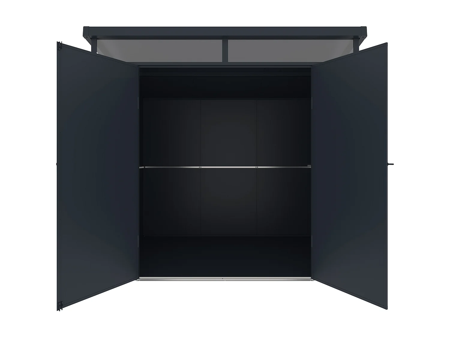 Abri de jardin en résine gris anthracite 4,57 m² avec plancher - MINARO