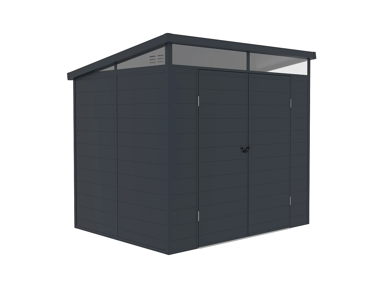 Abri de jardin en résine gris anthracite 4,57 m² avec plancher - MINARO