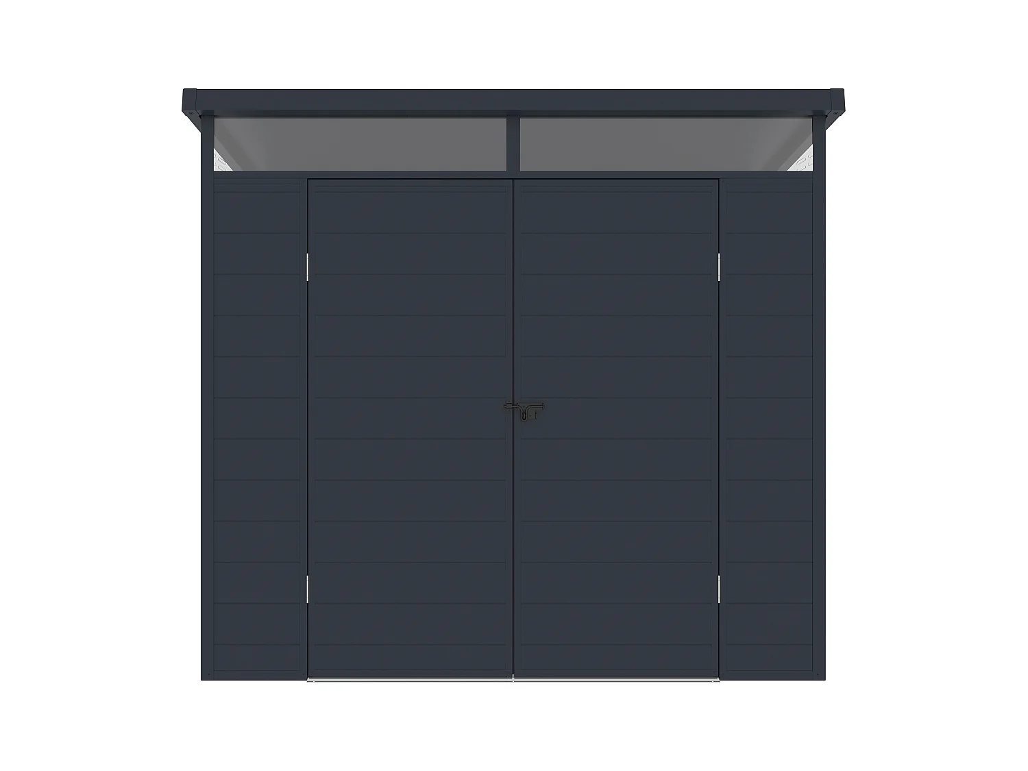 Abri de jardin en résine gris anthracite 4,57 m² avec plancher - MINARO