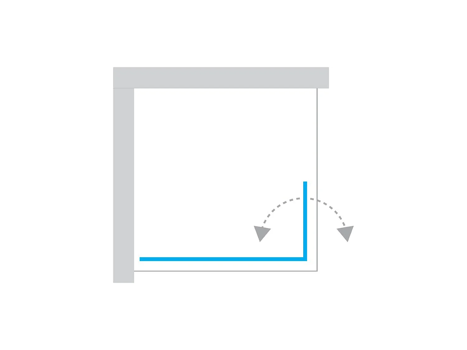 Paroi de Douche Italienne - 90 x 195 - SEPTIA OR LEGER - Retour Pivotant 34 cm - Or léger
