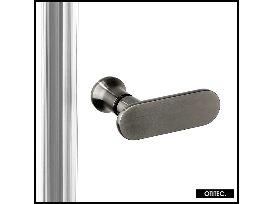 Paroi de Douche Italienne - 90 x 195 - SEPTIA GRIS- Retour Pivotant 34 cm - Gris