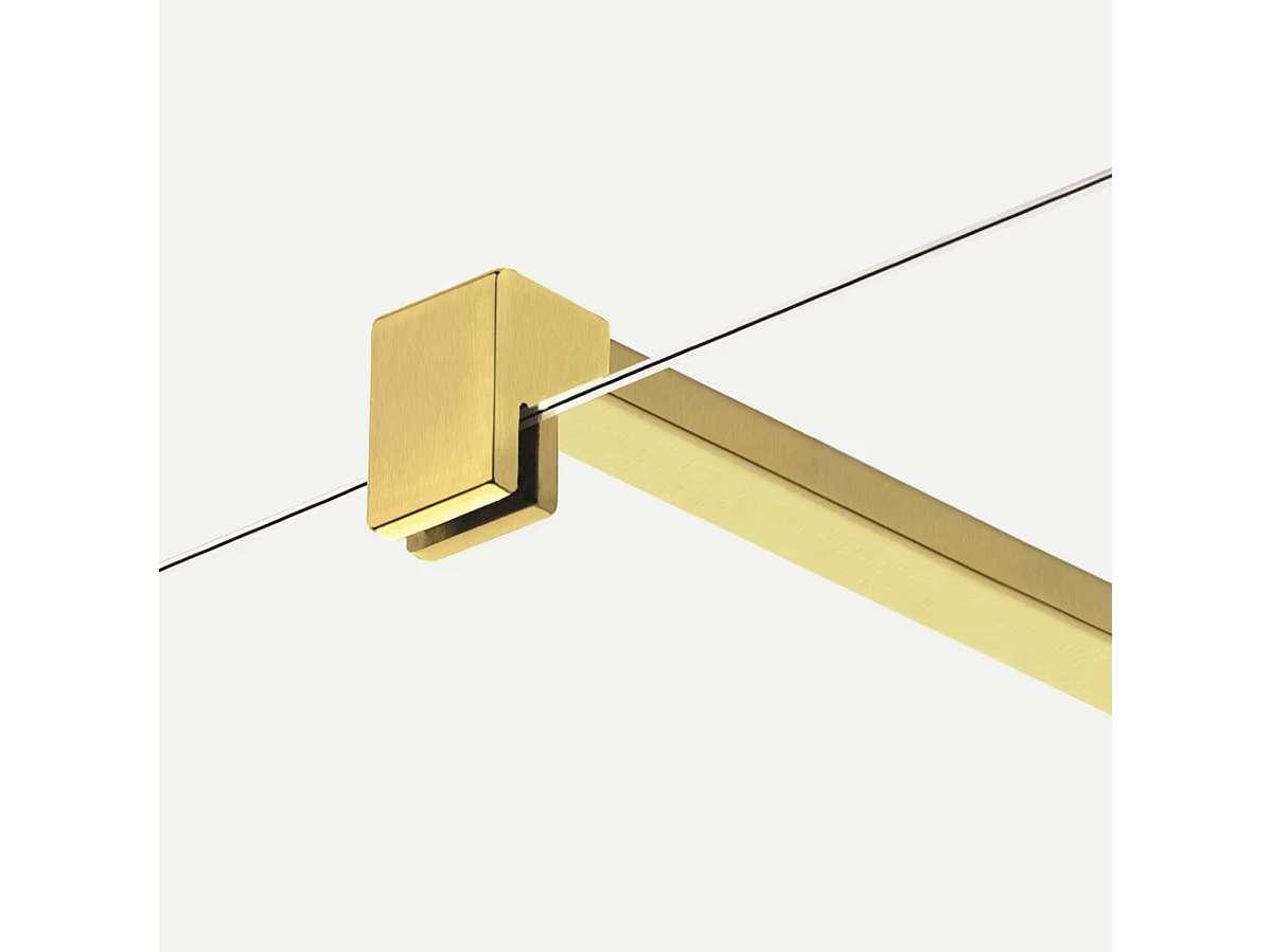 Paroi de Douche Italienne - 70 x 200 - OR BROSSÉ - NESTA