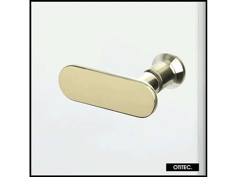 Paroi de Douche Italienne - 120 x 195 - SEPTIA OR LEGER - Retour Pivotant 54 cm - Or léger