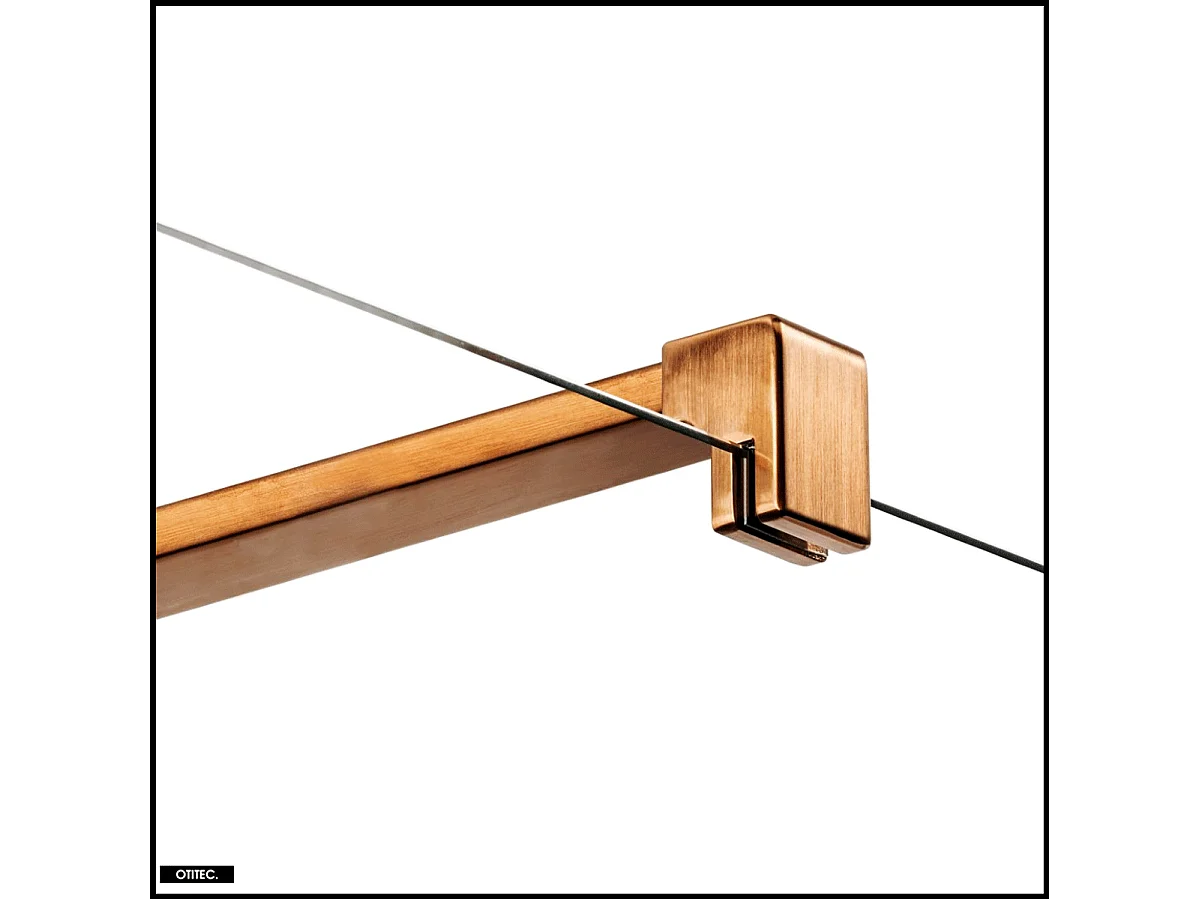 Paroi de Douche Italienne - 110 x 200 - CUIVRE BROSSÉ - NESTA