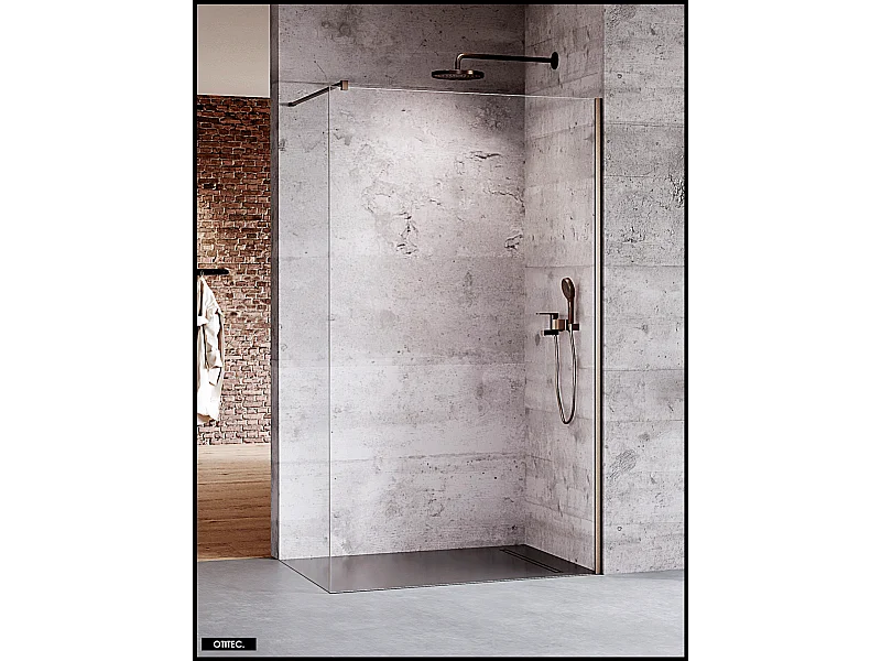 Paroi de Douche Italienne - 140 x 200 - GRIS - NESTA