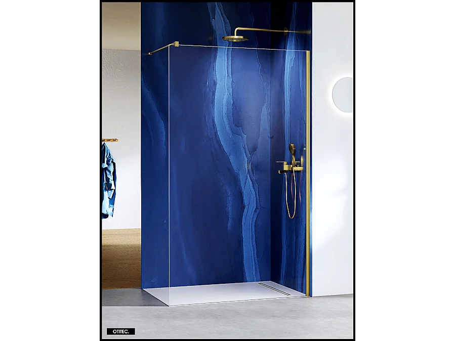 Paroi de Douche Italienne - 130 x 200 - OR LÉGER - NESTA