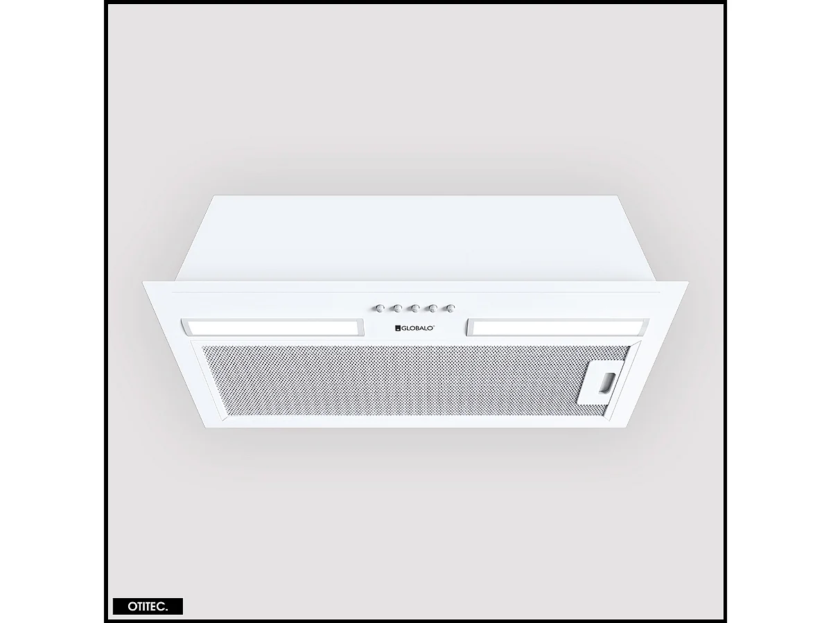 Hotte Casquette Aspirante Silencieuse - 60 cm - 320 m3/h - HADARIO - Blanc