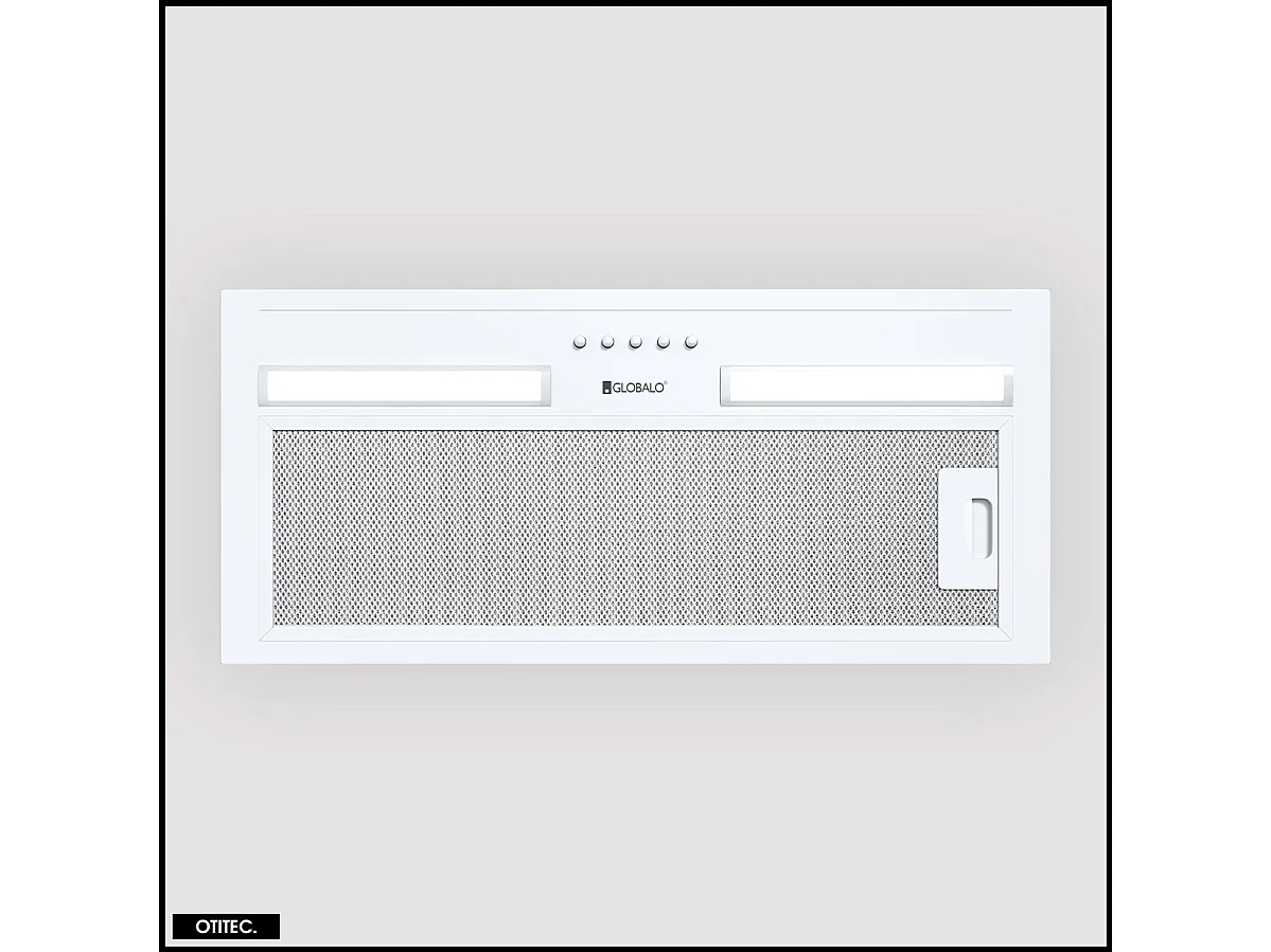 Hotte Casquette Aspirante Silencieuse - 60 cm - 320 m3/h - HADARIO - Blanc