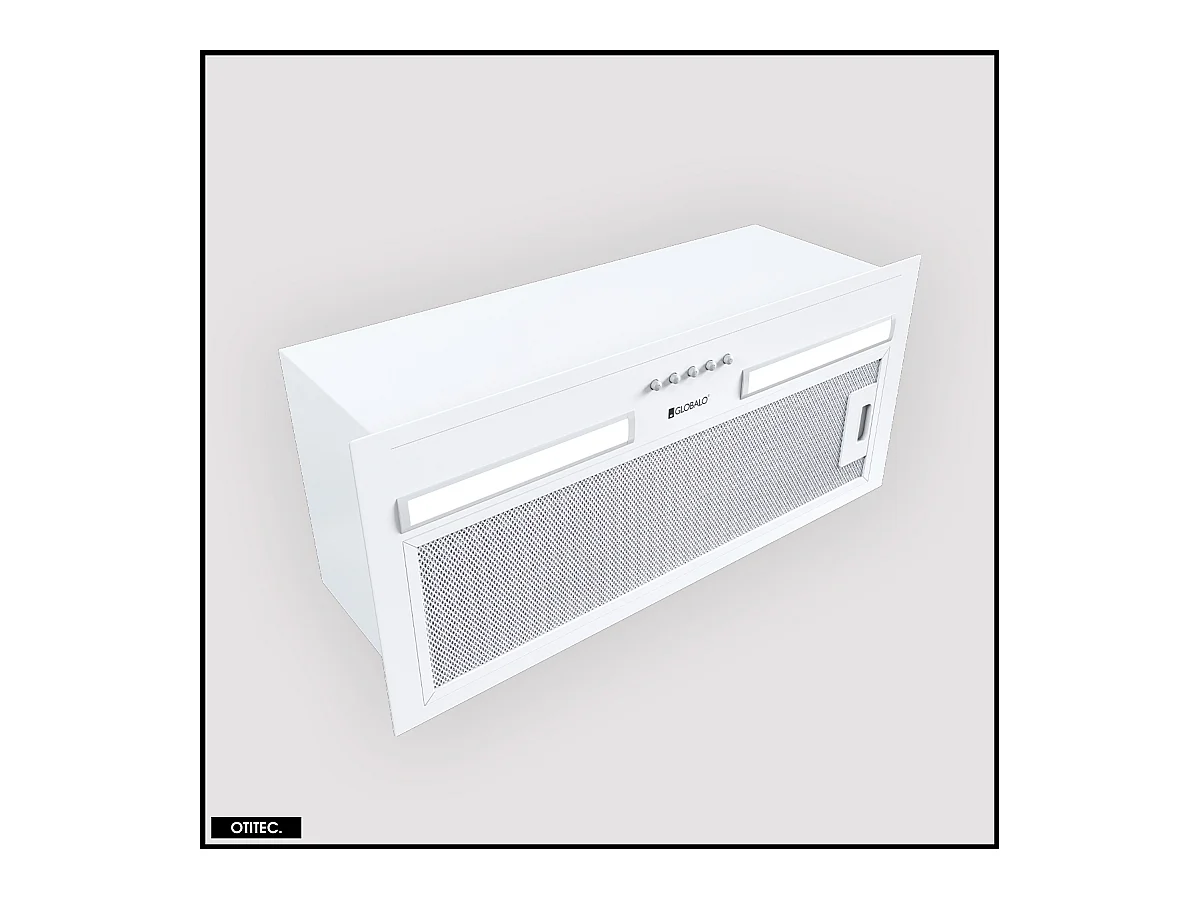 Hotte Casquette Aspirante Silencieuse - 60 cm - 320 m3/h - HADARIO - Blanc