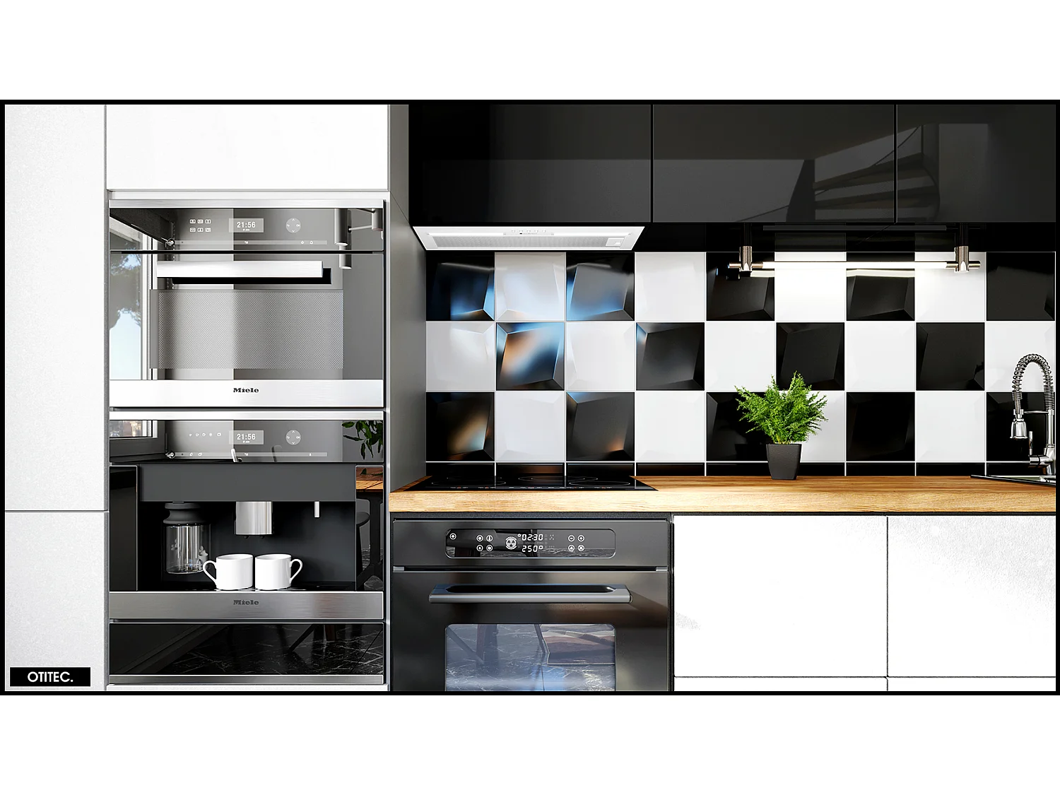 Hotte Casquette Aspirante Silencieuse - 60 cm - 320 m3/h - HADARIO - Blanc