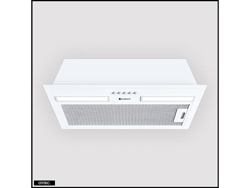 Hotte Casquette Aspirante Silencieuse - 60 cm - 320 m3/h - HADARIO - Blanc