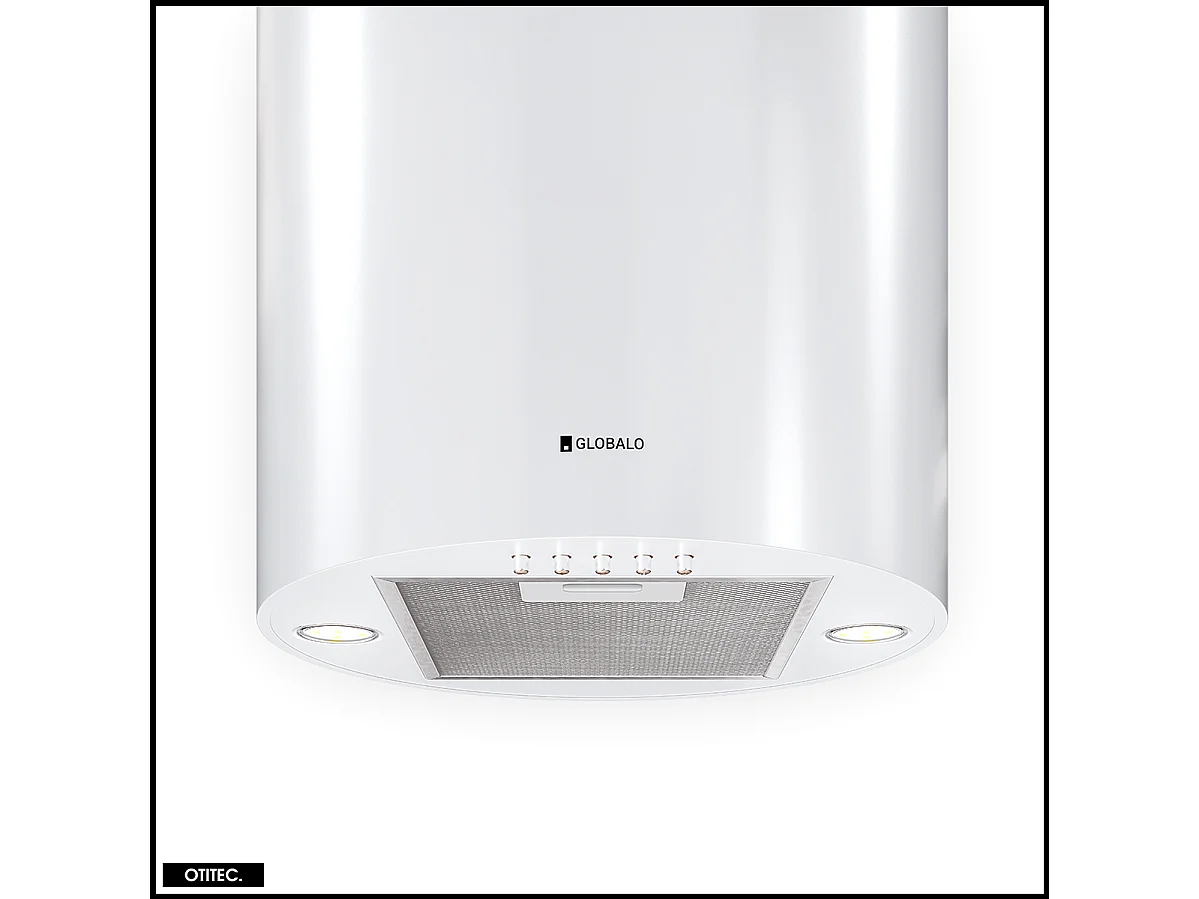 Hotte Îlot Aspirante Silencieuse - 39 cm - 570 m3/h - LOBELIO - Blanc