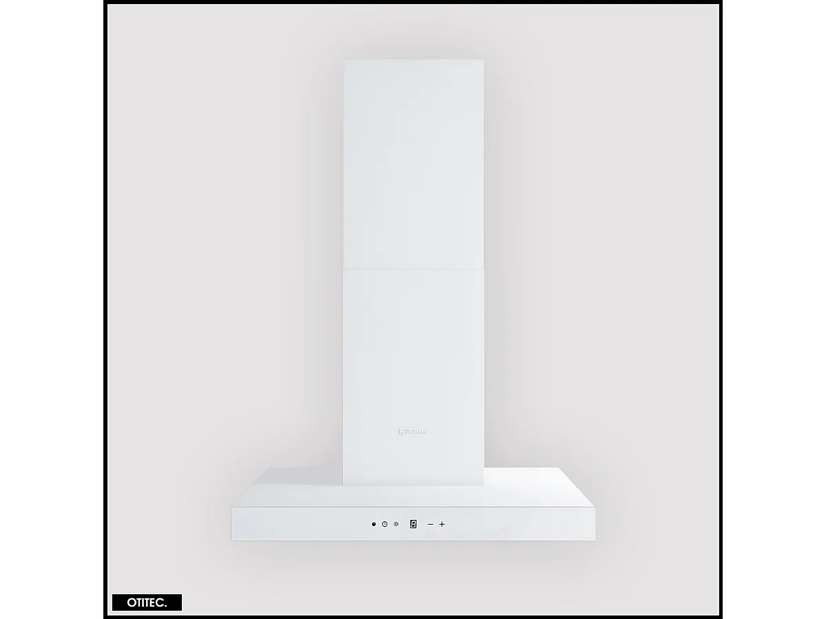 Hotte Murale Aspirante Silencieuse - 60 cm - 596 m3/h - LONATIO - Blanc