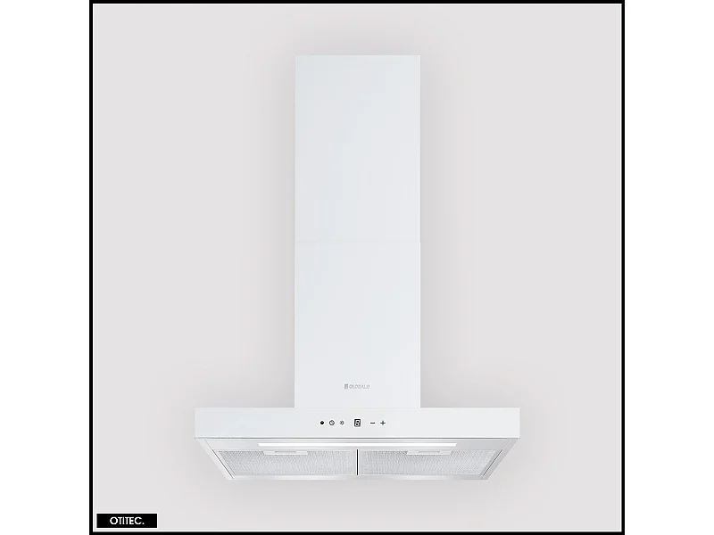 Hotte Murale Aspirante Silencieuse - 60 cm - 596 m3/h - LONATIO - Blanc