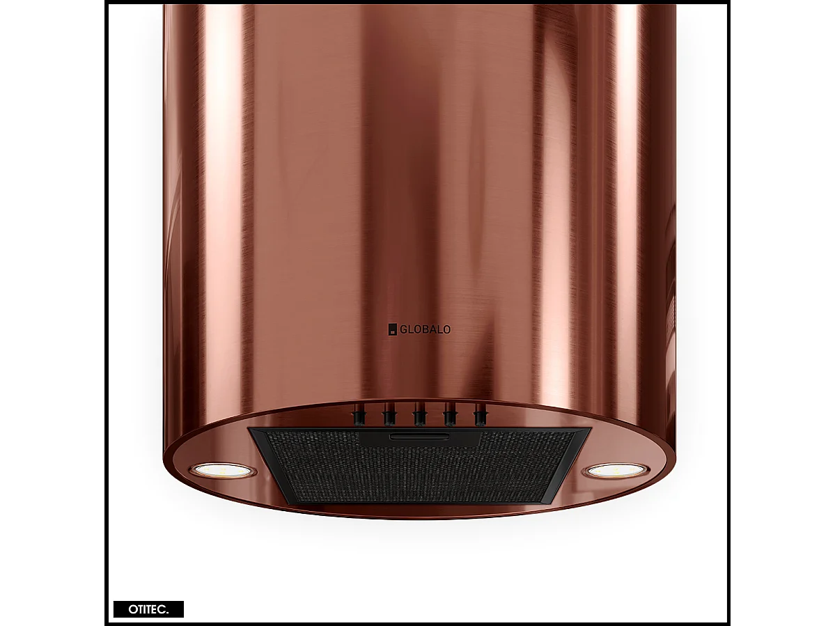 Hotte Murale Aspirante Silencieuse - 39 cm - 570 m3/h - LOBELIO - Vin Cuivre