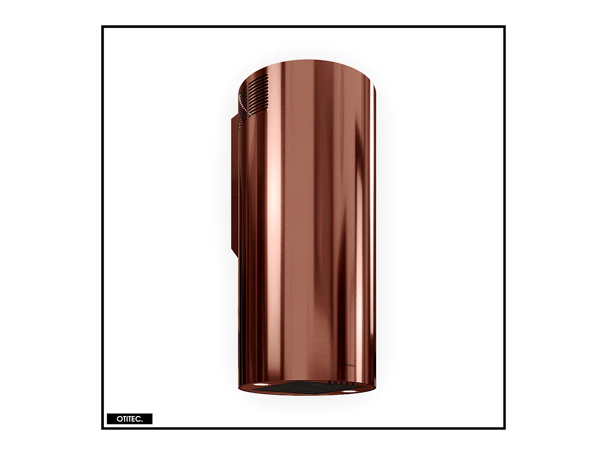 Hotte Murale Aspirante Silencieuse - 39 cm - 570 m3/h - LOBELIO - Vin Cuivre