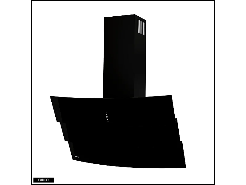 Hotte Murale Aspirante Silencieuse - 90 cm - 720 m3/h - VINTIO - Noir