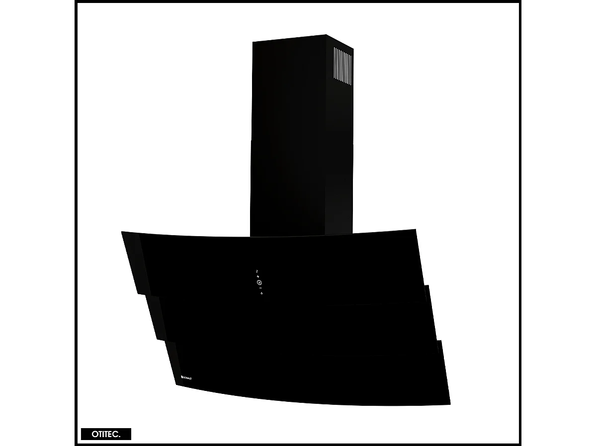 Hotte Murale Aspirante Silencieuse - 90 cm - 720 m3/h - VINTIO - Noir