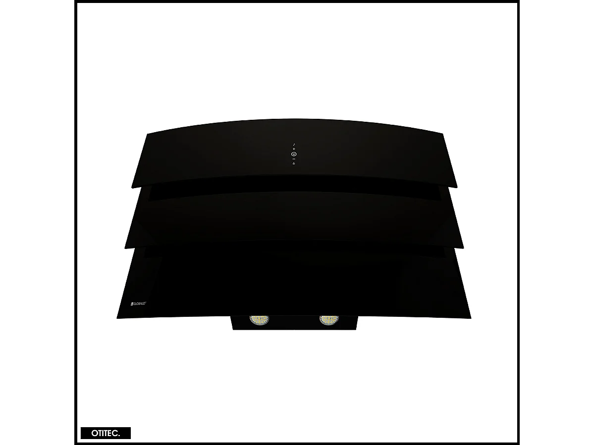 Hotte Murale Aspirante Silencieuse - 90 cm - 720 m3/h - VINTIO - Noir