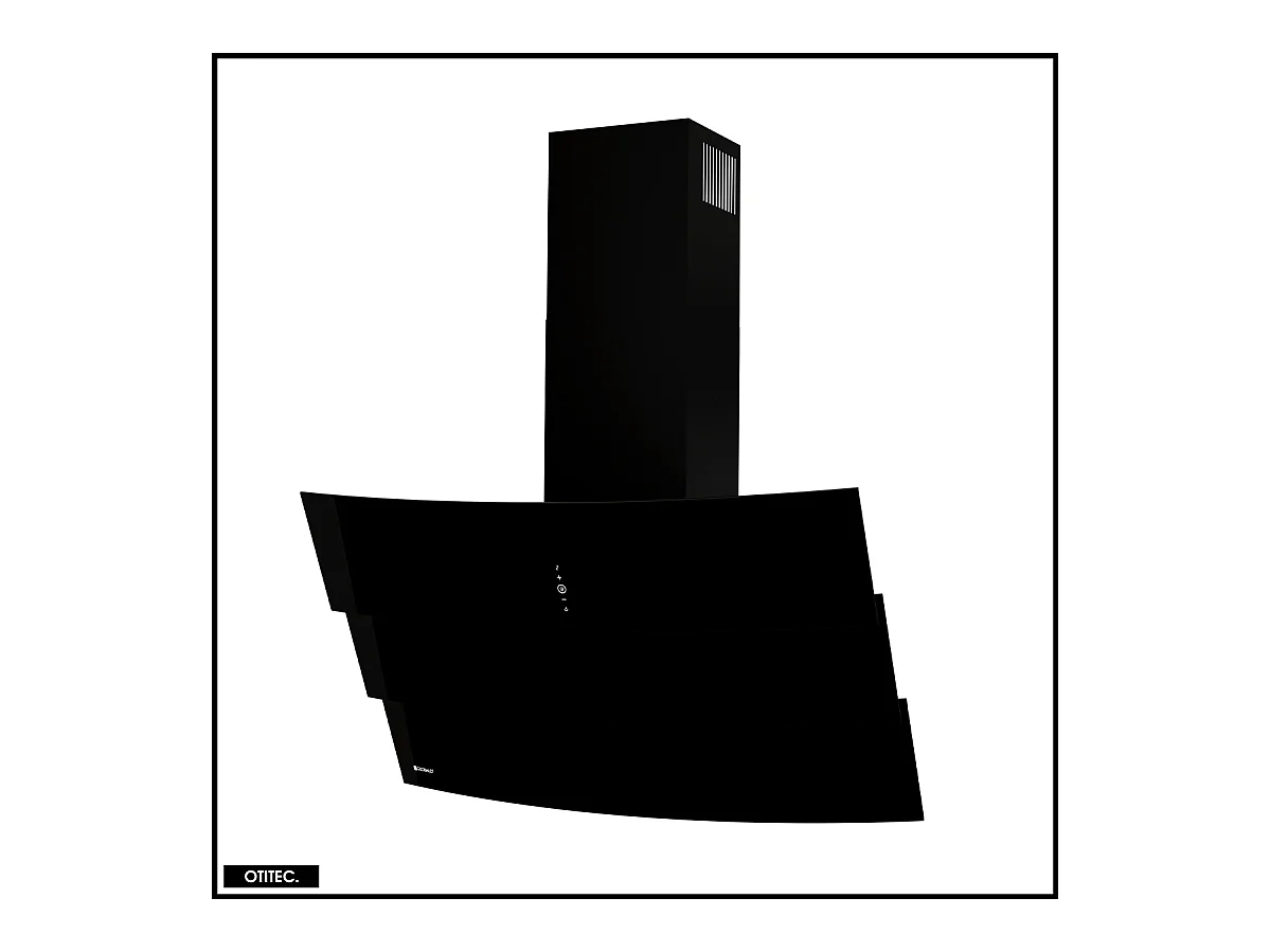 Hotte Murale Aspirante Silencieuse - 90 cm - 720 m3/h - VINTIO - Noir