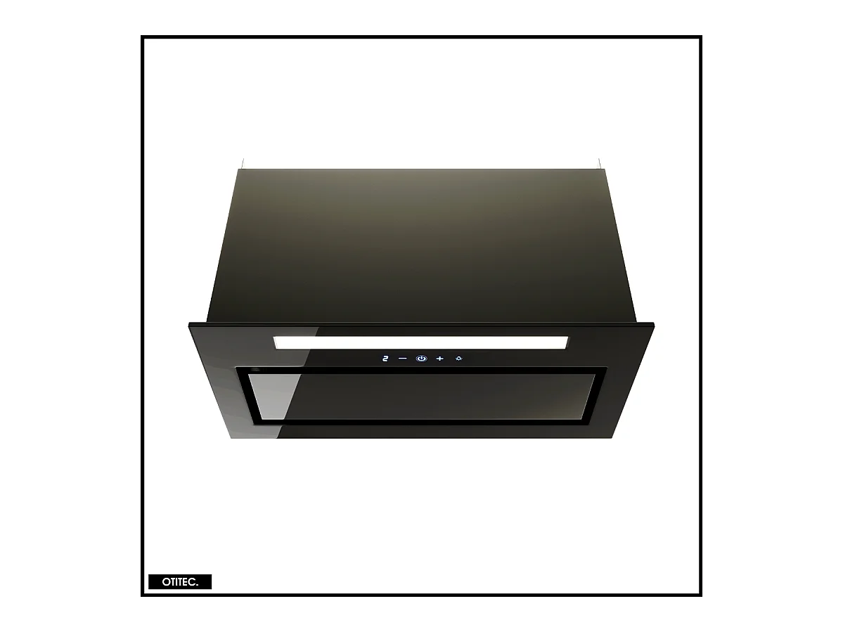 Hotte Casquette Aspirante Silencieuse - 60 cm - 525 m3/h - LOTEO - Noir