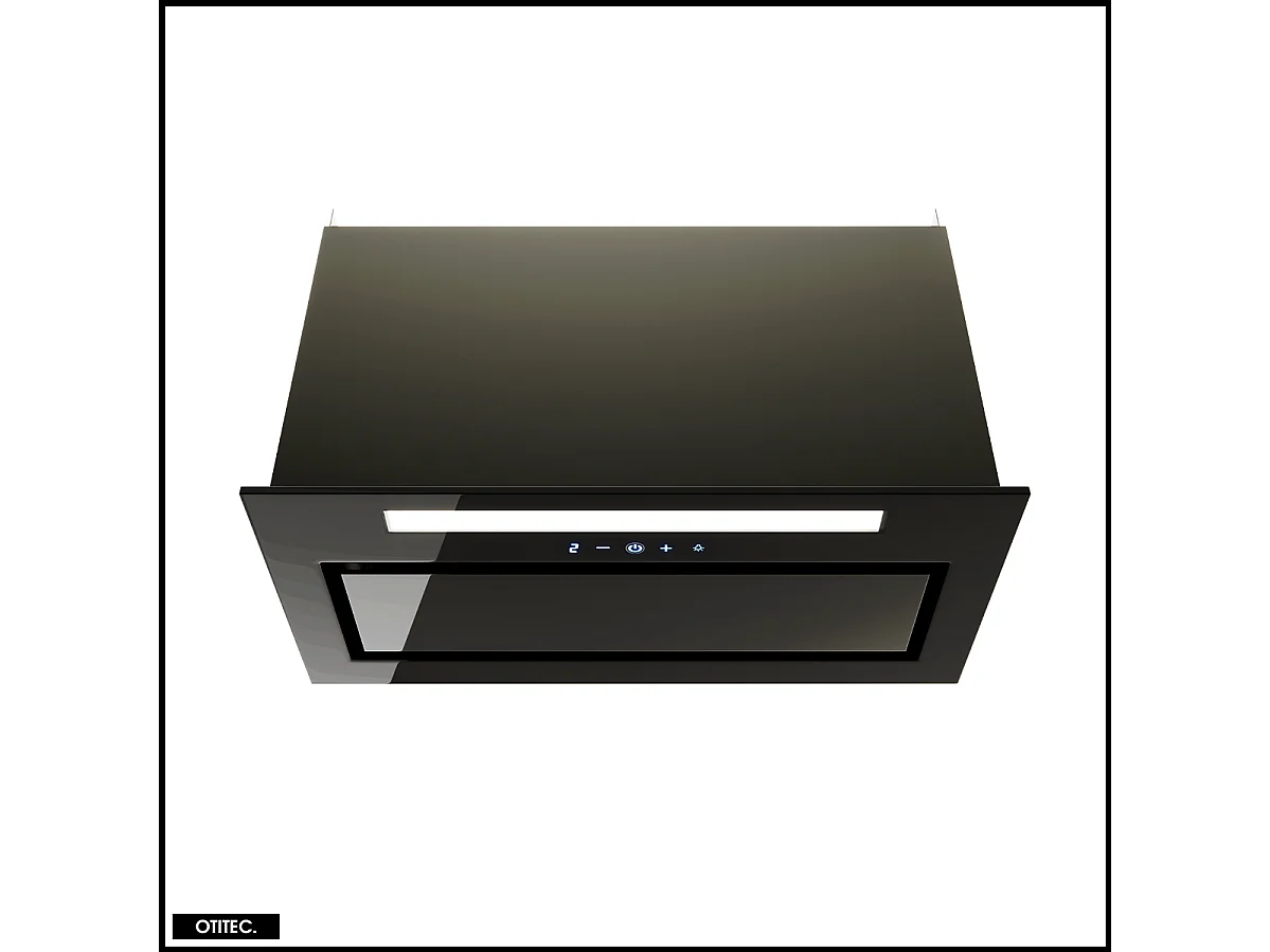 Hotte Casquette Aspirante Silencieuse - 60 cm - 525 m3/h - LOTEO - Noir