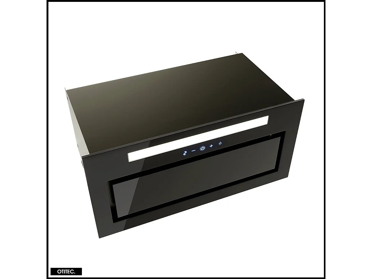 Hotte Casquette Aspirante Silencieuse - 60 cm - 525 m3/h - LOTEO - Noir