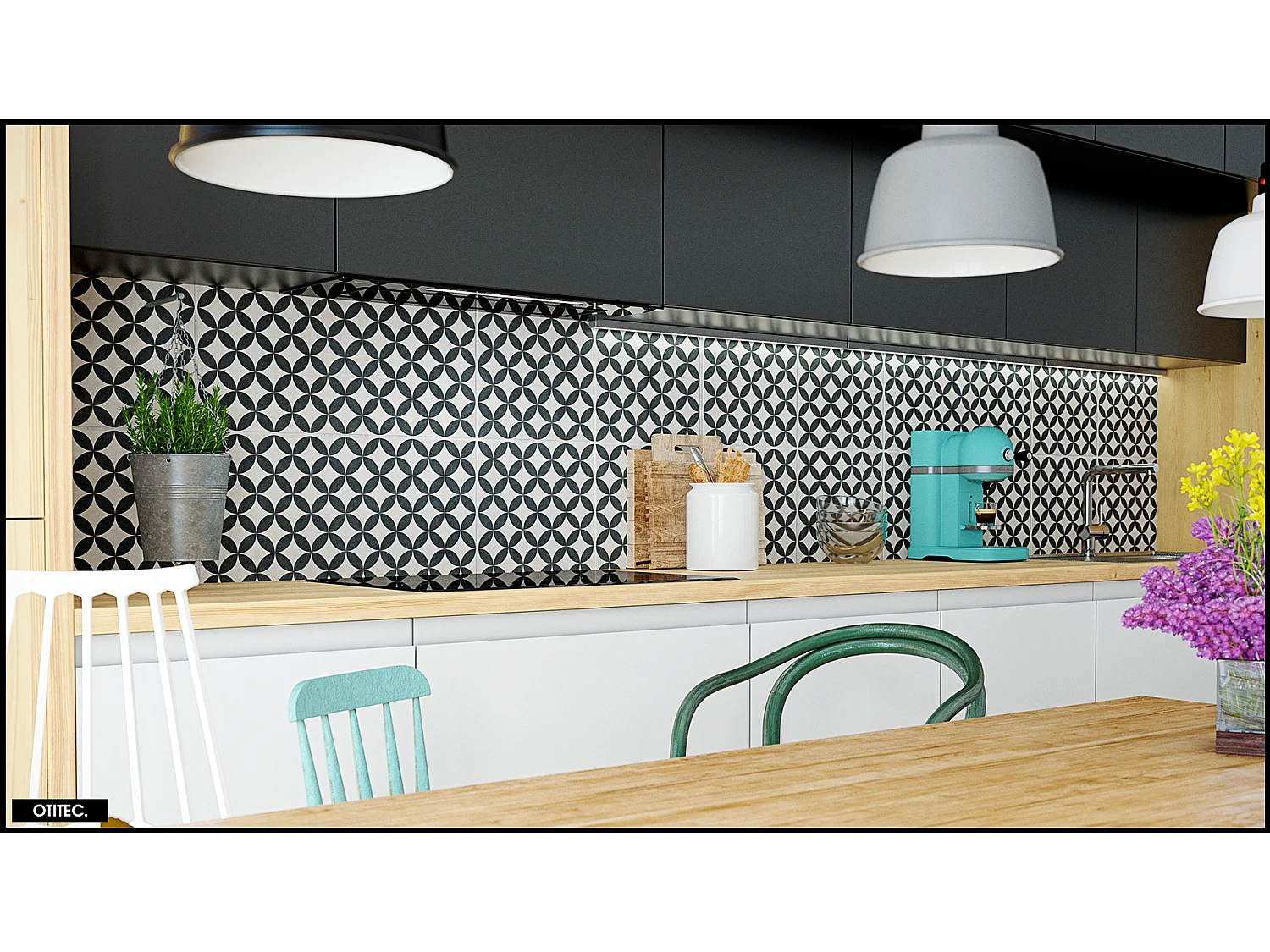 Hotte Casquette Aspirante Silencieuse - 80 cm - 510 m3/h - LOTEO - Noir