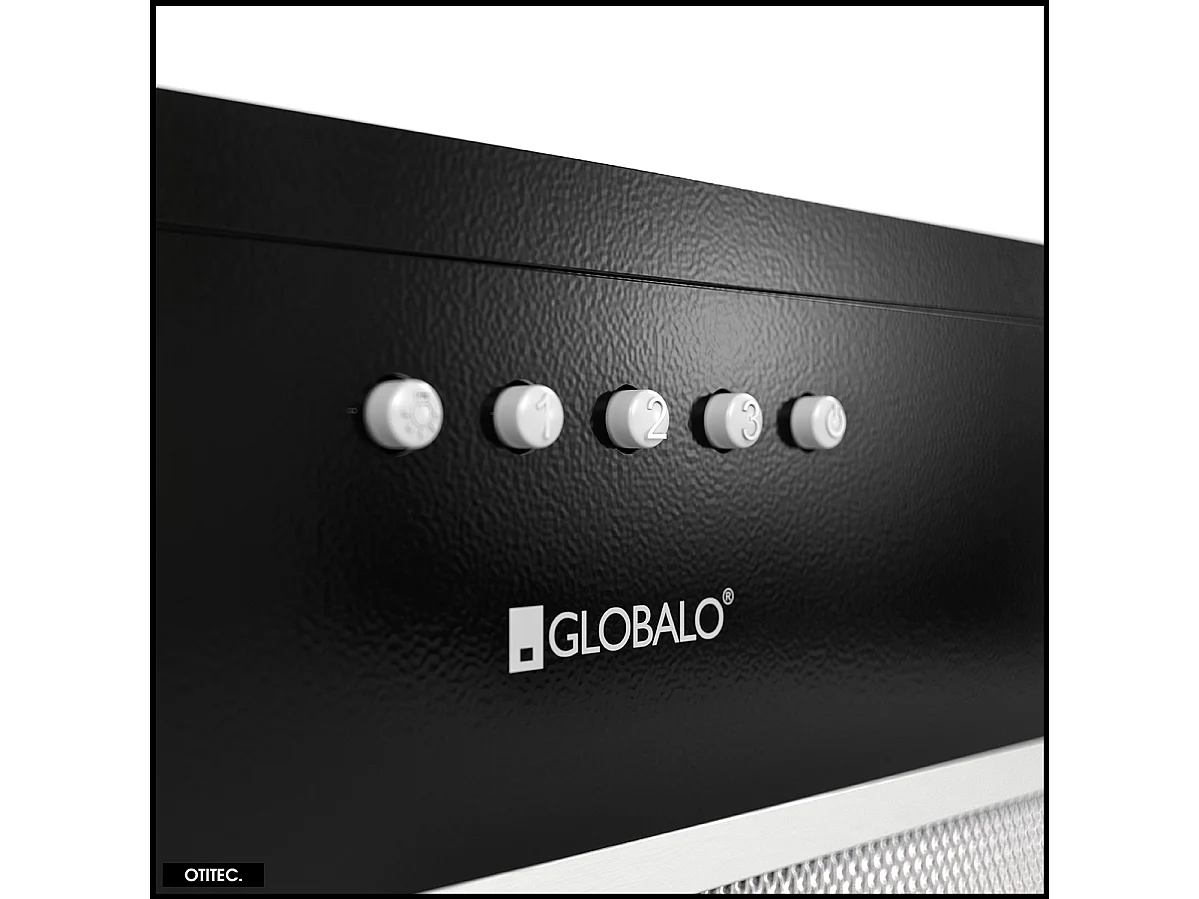 Hotte Casquette Aspirante Silencieuse - 60 cm - 320 m3/h - DELICO - Noir