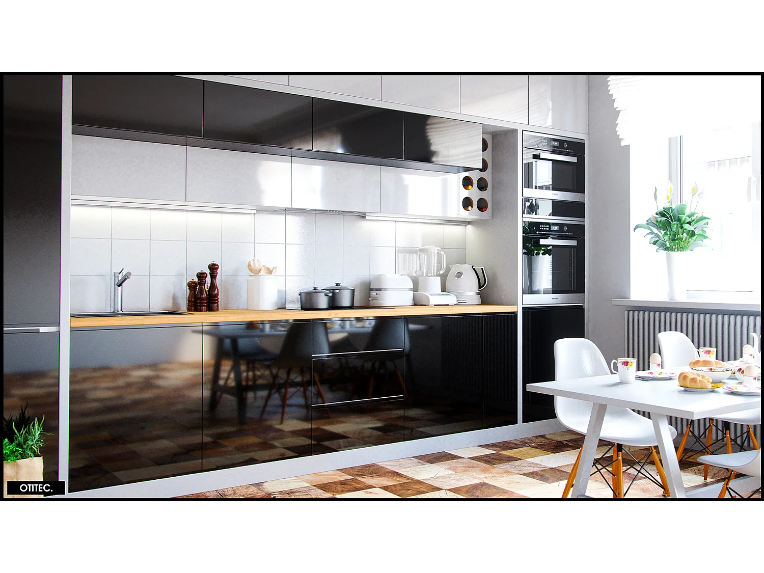 Hotte Casquette Aspirante Silencieuse - 60 cm - 320 m3/h - DELICO - Noir