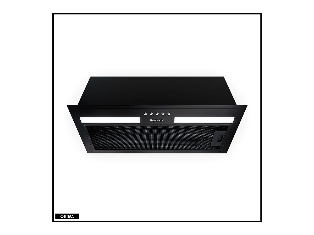 Hotte Casquette Aspirante Silencieuse - 60 cm - 320 m3/h - HADARIO - Noir