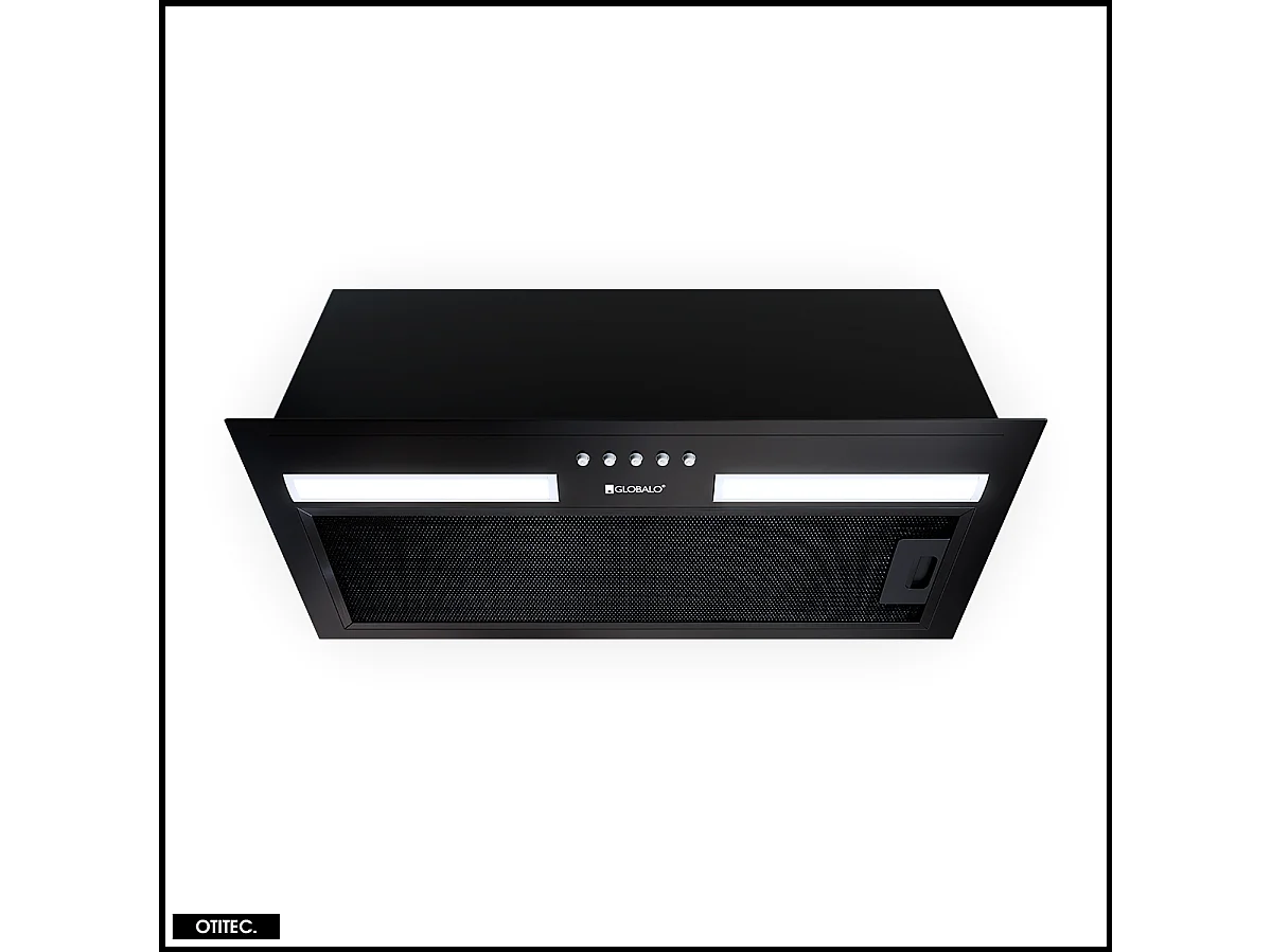 Hotte Casquette Aspirante Silencieuse - 60 cm - 320 m3/h - HADARIO - Noir